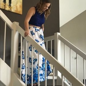 Two piece prom dress